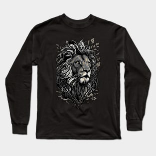 Floral Lion Long Sleeve T-Shirt